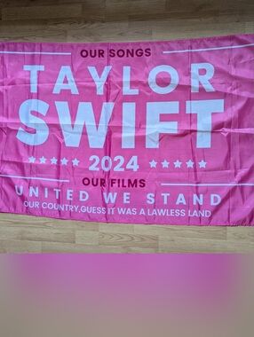 NEW! Taylor Swift 2024 3ft x 5ft Pink Flag